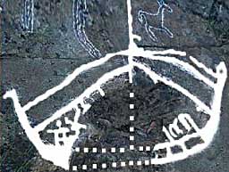 Petroglyph of a merchant ship