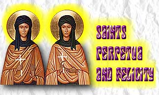 Image of the two saints Perpetua and Felicity