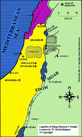Map of Phoenicia and King Solomon's Dominion