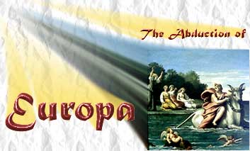 The abduction of Europa by Zeus in the form of a bull.